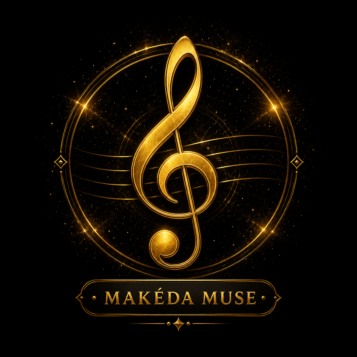 Symbole officiel de Makéda Muse — clé de sol dorée